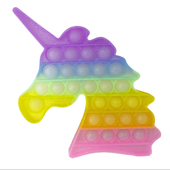 NEW Unicorn Popping Pop Bubbles It Game Fidget Toy - Picture 1 of 4